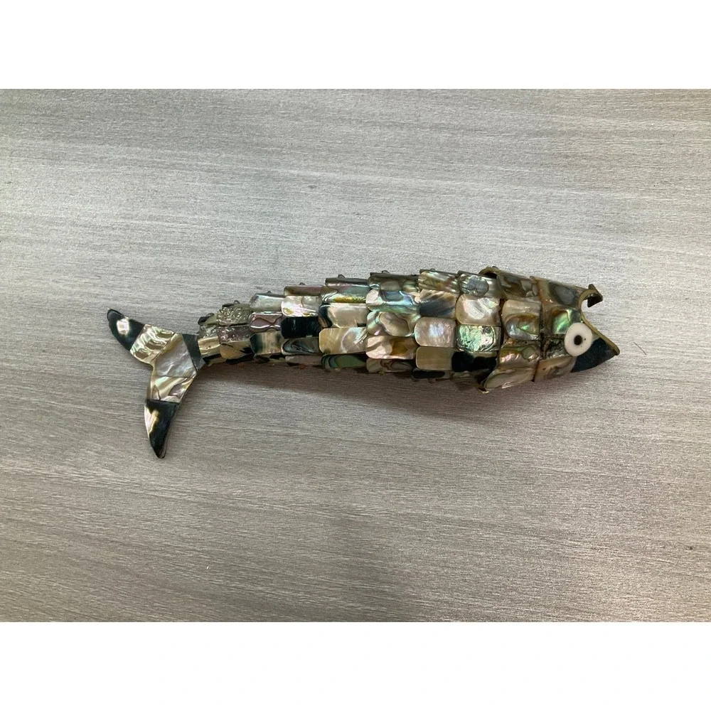VINTAGE ABALONE FISH BOTTLE OPENER rare mex